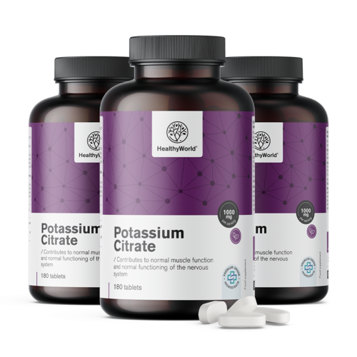 3x Citrato di potassio 1000 mg, totale 540 compresse
