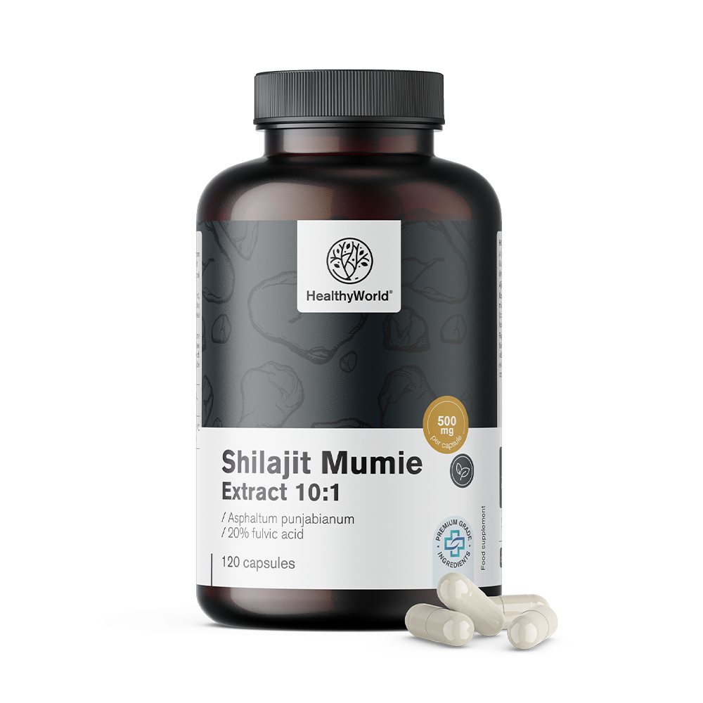 Shilajit Mumie 10:1 in capsule.