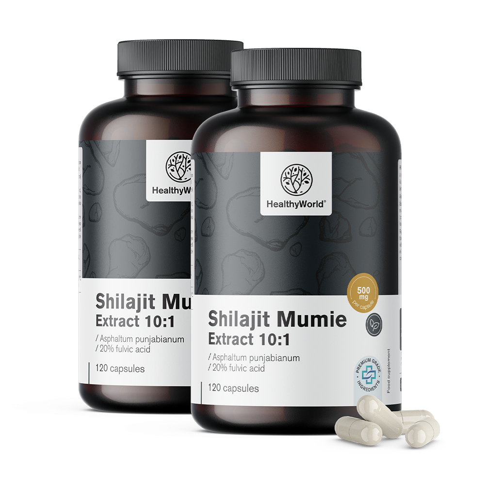 Shilajit Mumie 10:1 in capsule.