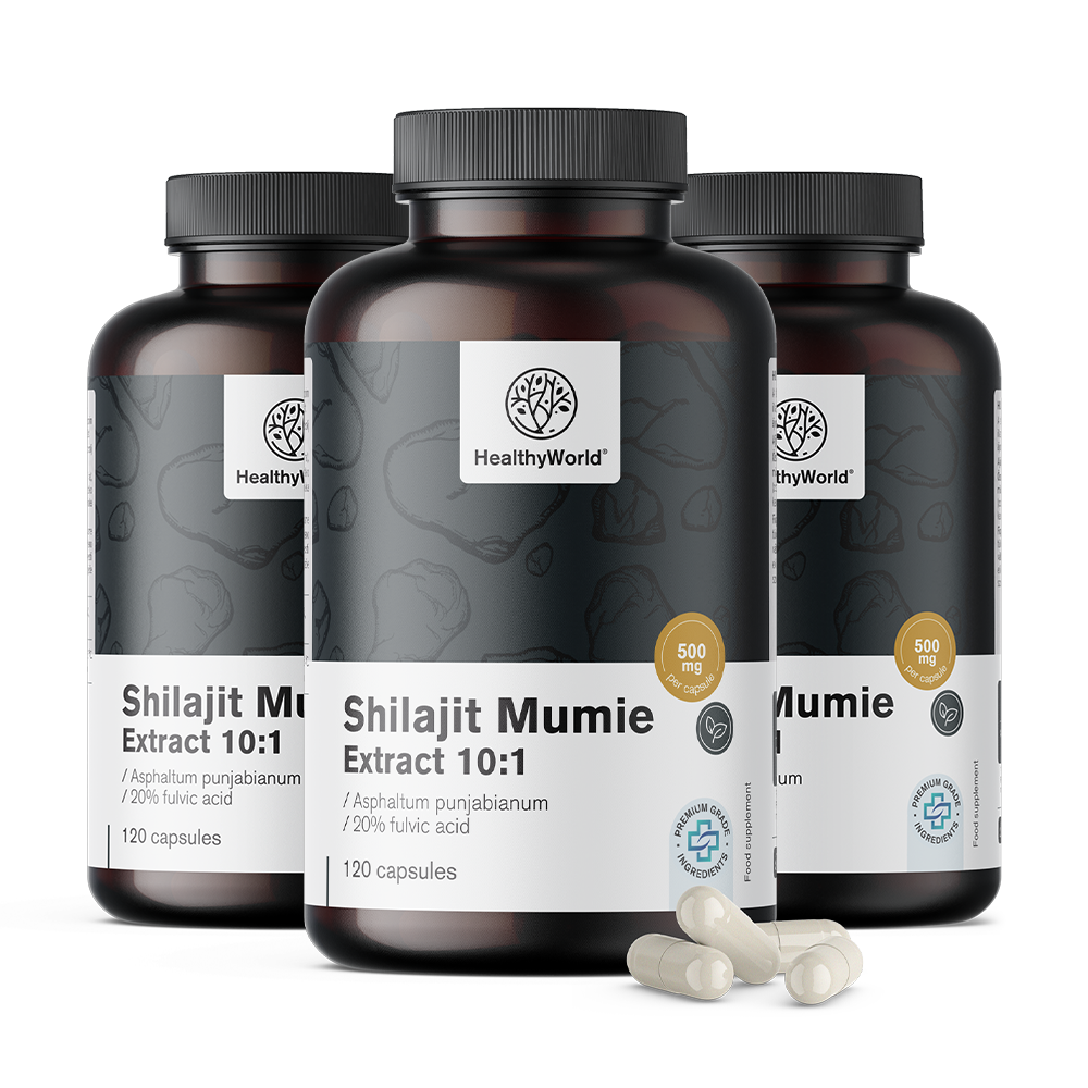 Shilajit Mumie 10:1 in capsule.