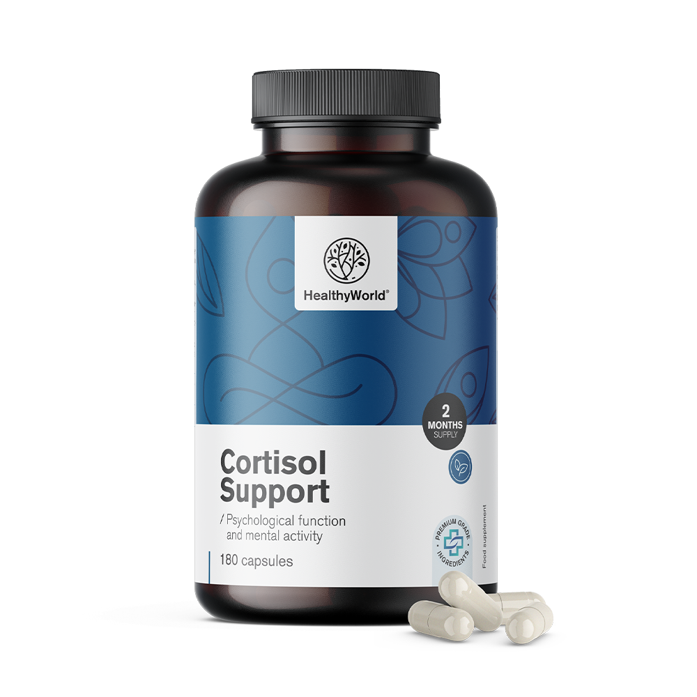 Cortisol Support capsule per il supporto delle funzioni cognitive.