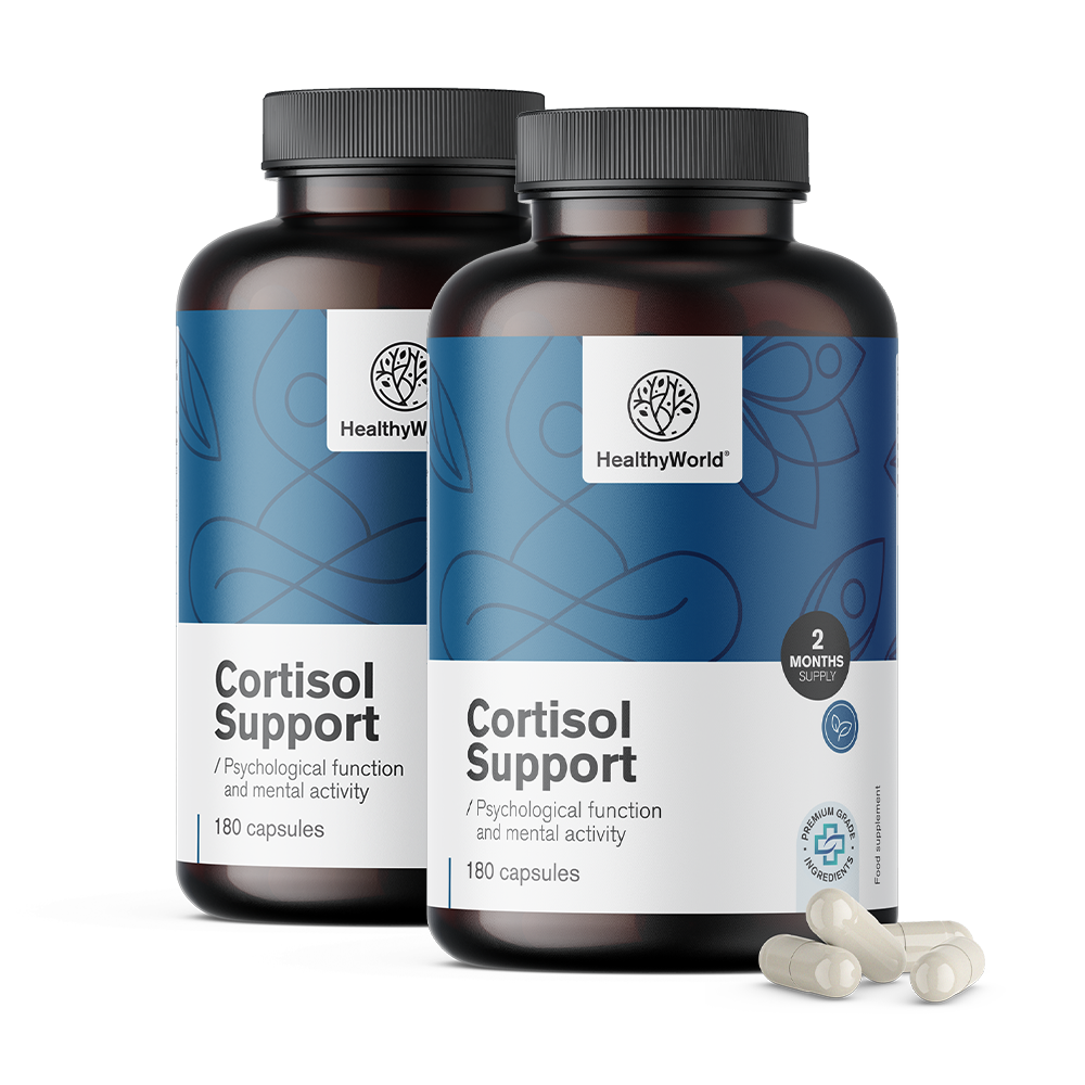 Cortisol Support capsule per il supporto delle funzioni cognitive.