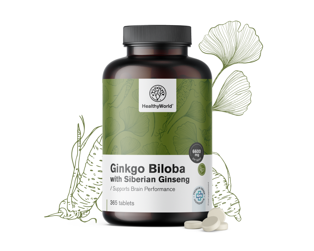 Ginkgo biloba con ginseng siberiano 6600 mg