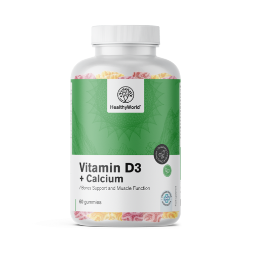 Vitamina D3 + Calcio, 60 caramelle gommose
