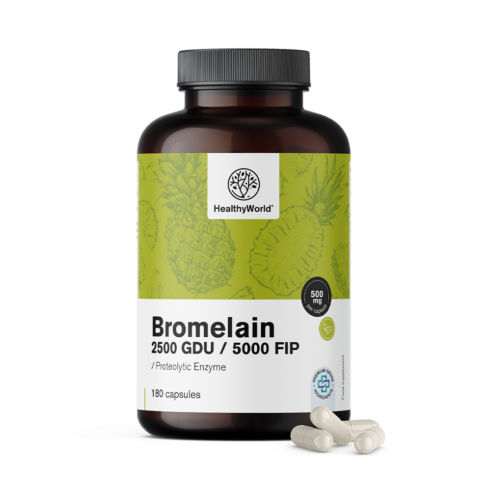 Bromelaina 500 mg in capsule.