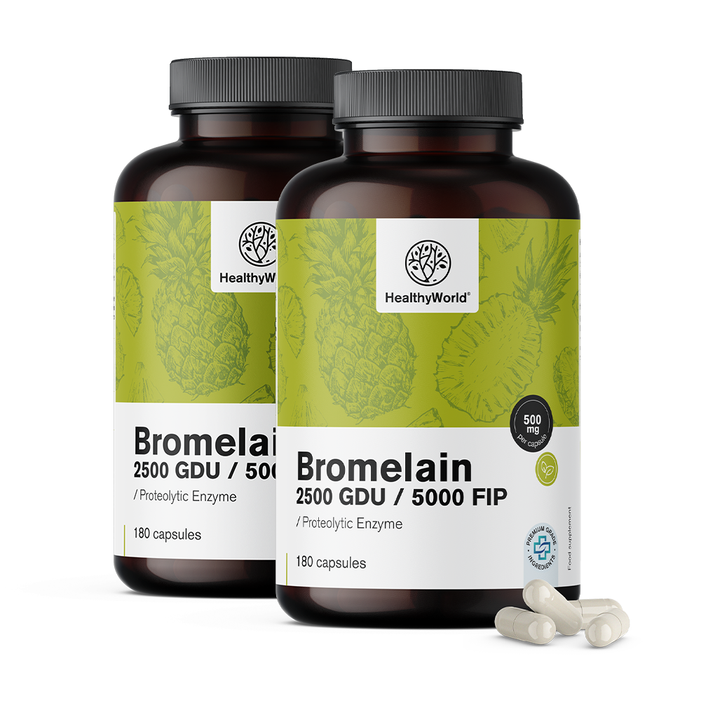 Bromelaina 500 mg in capsule.