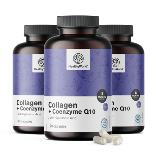 3x Collagene + Coenzima Q10, totale 360 capsule , totale 360 capsule