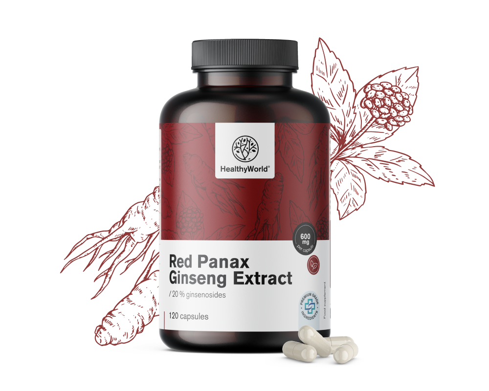 Red Panax Ginseng - estratto di ginseng rosso 600 mg