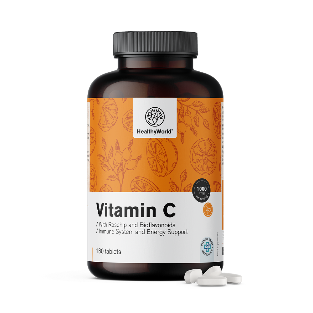 Vitamina C 1000 mg - con rosa canina e bioflavonoidi