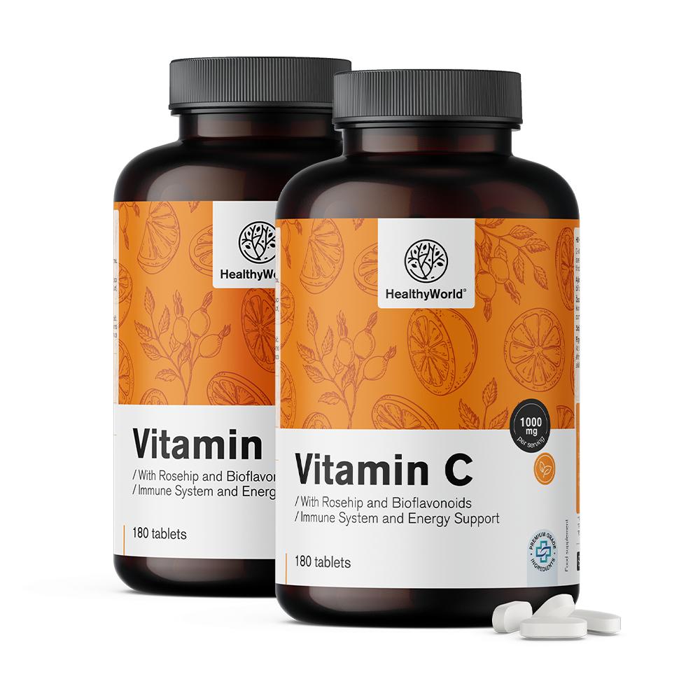 Vitamina C 1000 mg - con rosa canina e bioflavonoidi