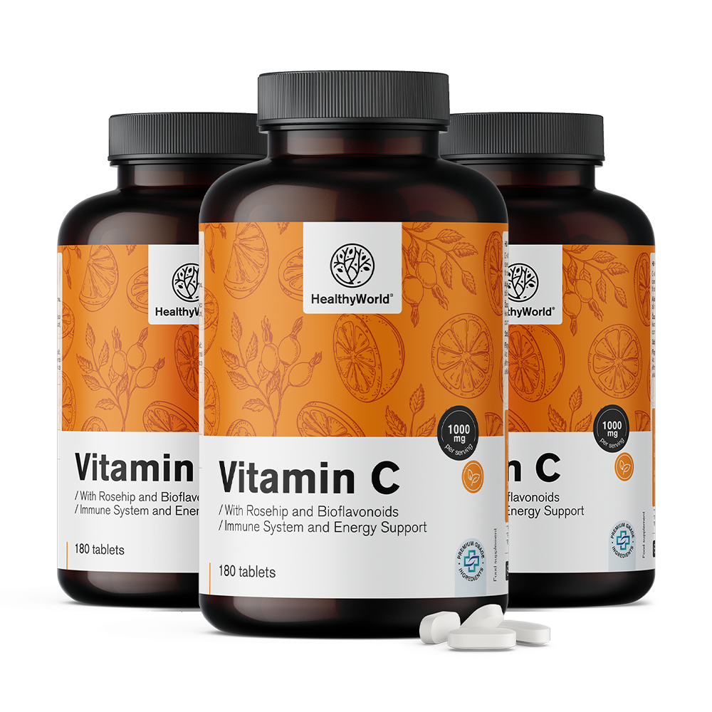 Vitamina C 1000 mg - con rosa canina e bioflavonoidi