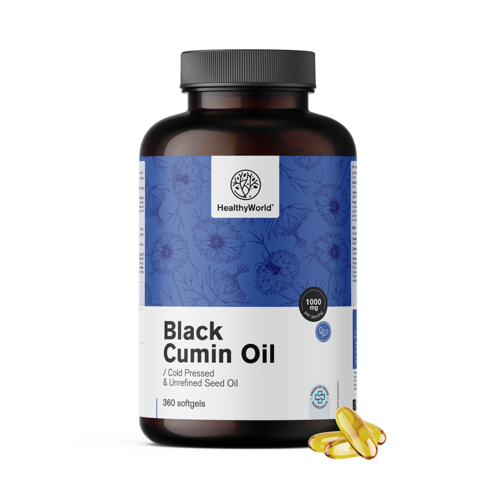 Olio di cumino nero 1000 mg, 360 capsule molli