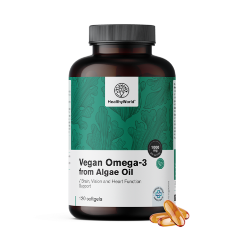 Omega-3 vegano 1000 mg – da alghe, 120 capsule morbide