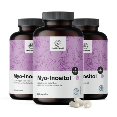 3x Mio-inositolo 2000 mg, totale 600 capsule