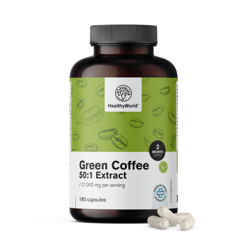 Caffè verde 21.000 mg - estratto 50:1, 180 capsule