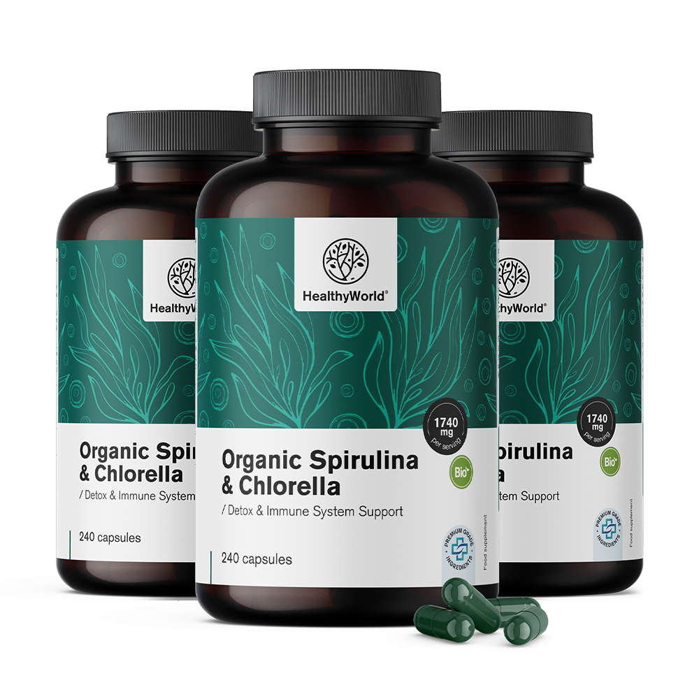Spirulina e chlorella.