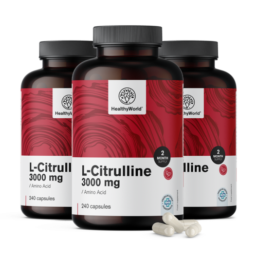 3x L-citrullina 3000 mg, totale 720 capsule