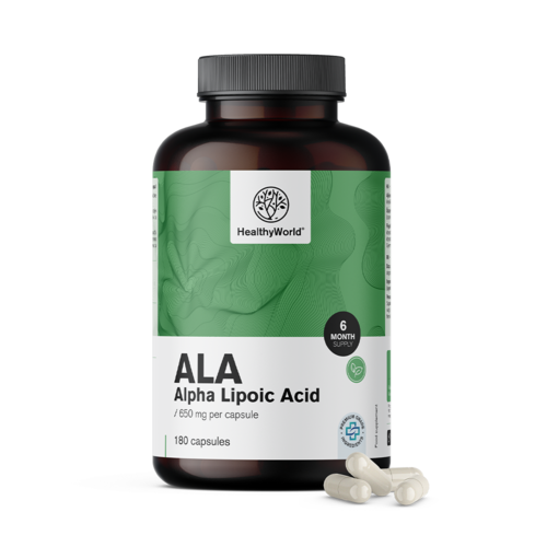 ALA – acido alfa lipoico 650 mg, 180 capsule