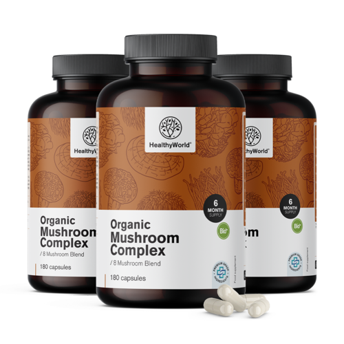 3x BIO Complesso di funghi, totale 540 capsule