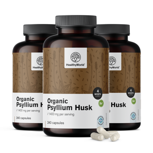 3x BIO Psillio (Psillio indiano) 1400 mg, totale 720 capsule