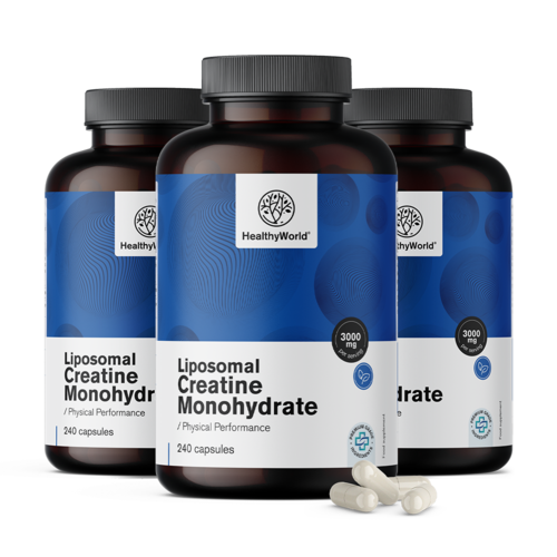 3x Creatina monoidrato liposomiale 3000 mg, totale 720 capsule