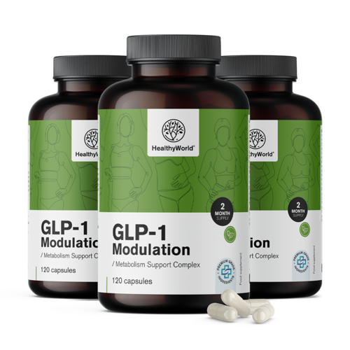 3x GLP-1 Modulation – complesso per il supporto del metabolismo, totale 360 capsule
