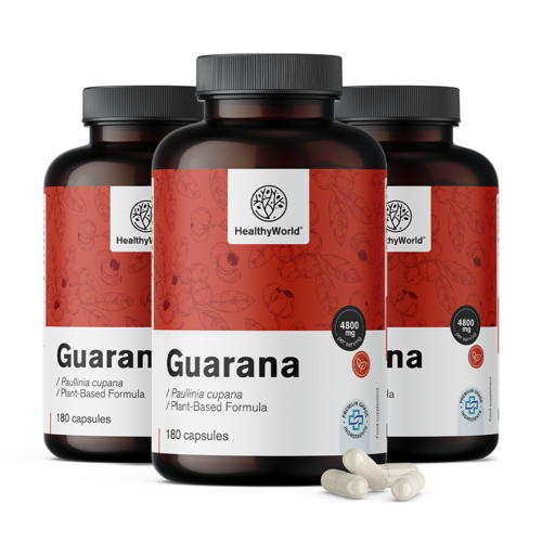 3x Guaranà 4800 mg, totale 540 capsule