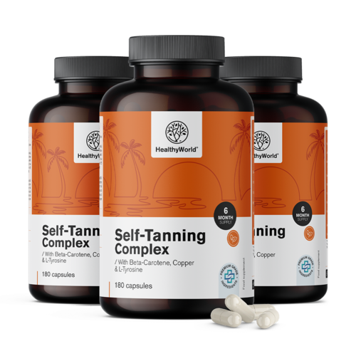 3x Self-Tanning Complex – supporto all’abbronzatura naturale, totale 540 capsule