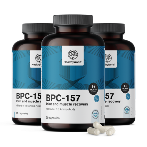 3x BPC-157 – rigenerazione di muscoli e articolazioni, totale 270 capsule